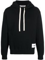 Jil Sander hoodie à patch logo - Noir