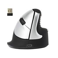 R-Go HE ergonomische muis, Premium verticale muis, Medium (Handlengte 165-185mm), Voorkomt muisarm, Draadloos, Voor rechtshandigen, Zwart