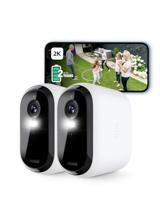 Arlo Essential 2 XL Überwachungskamera Aussen WLAN, Bis Zu 2 Jahre Schutz, Kabellos, 2K HD Video, Farbnachtsicht, Licht, Bewegungsmelder, Sirene, 2-Wege Audio + Arlo Secure Plan Testzeitraum, Weiß