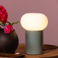 Brilliant Groene tafellamp Knut met wit glas - 99002/84