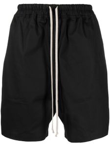 Rick Owens short en coton mélangé à lien de resserrage - Noir