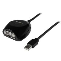 StarTech.com 15 m USB 2.0 actieve kabel met 4-poorts hub - thumbnail