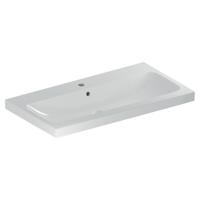Geberit iCon wastafel 90x48 cm, met kraangat en overloop, wit