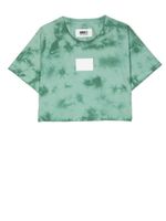 MM6 Maison Margiela Kids t-shirt à patch logo - Vert - thumbnail