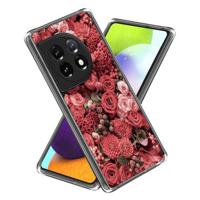 OnePlus 12R/Ace 3 Stijlvolle Ultradunne TPU Hoesje - Rode Bloemen