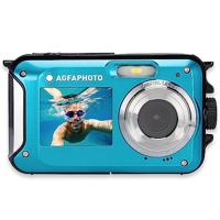 AGFA fotocamera WP8000, waterdicht, 24 MP, blauw