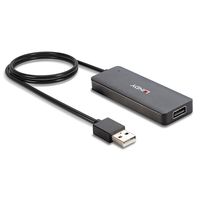 Lindy 42986 interface hub USB 2.0 480 Mbit/s Zwart - thumbnail