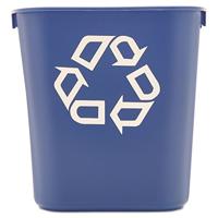 Rubbermaid Commercial Products 3.4gal Plastic Small Deskside Recycling container - Blauw