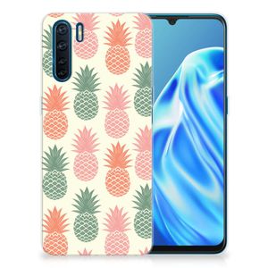 OPPO A91 Siliconen Case Ananas