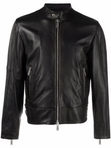 DSQUARED2 veste zippée en cuir - Noir