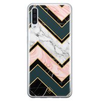 Samsung Galaxy A70 siliconen hoesje - Marmer triangles