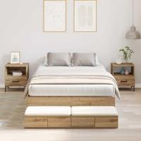 vidaXL Opbergbedframe Behandeld Hout 120x200 cm