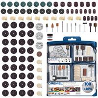 Dremel 723 EZ SpeedClic accessoireset - 100 rotatiegereedschapaccessoires voor snijden, frezen, schuren, reinigen, slijpen, polijsten, verscherpen