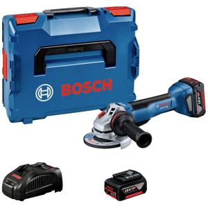 Bosch Professional GWS 18V-10 P 06019J4101 Haakse accuslijper 125 mm Incl. 2 accus, Incl. lader, Incl. koffer 18 V 5 Ah