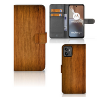 Motorola Moto G32 Book Style Case Donker Hout