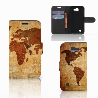 LG K4 Flip Cover Wereldkaart LG K4 Flip Cover Wereldkaart