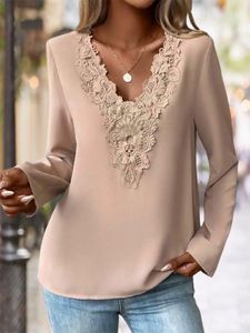 Guipure Lace Long Sleeve Boho Tunic Shirt