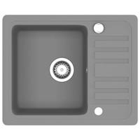vidaXL Gootsteen Enkele Bak Graniet Grijs Keukengootsteen Spoelbak Wasbak Goot