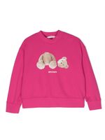 Palm Angels Kids sweat en coton à logo Teddy Bear - Rose - thumbnail