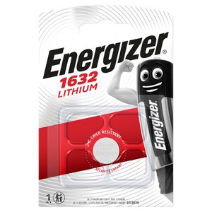 Energizer Lithium knoopcel batterij CR1632 | 3 V DC | 130 mAh | Zilver | 1 stuks - EN-E300164000 EN-E300164000