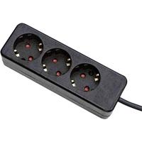 Gebro 106141 power strip 3fach black Schutzkontakt 1 pc(s)