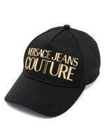 Versace Jeans Couture casquette en coton à logo imprimé - Noir