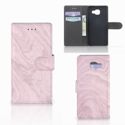 Samsung Galaxy A5 2016 Bookcase Marble Pink - Origineel Cadeau Vriendin