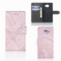 Samsung Galaxy A5 2016 Bookcase Marble Pink - Origineel Cadeau Vriendin