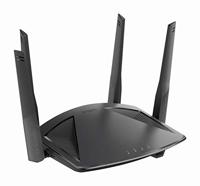 D-Link DIR-X1860 EXO AX1800 Wi-Fi 6-router met Gigabit Ethernet-poorten, MU-MIMO, bandsteering, 1024 QAM, OFDMA, firewall, ouderlijk toezicht en Speedtest. Werkt met Alexa/Gooogle Assistant.