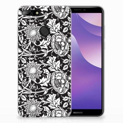 Huawei Y6 (2018) TPU Case Black Flowers