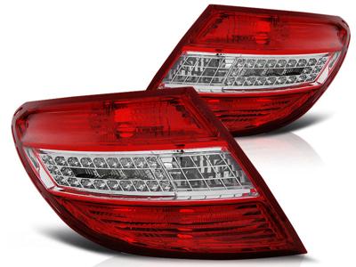 Tuning-Tec Achterlichten MERCEDES C-Klasse W204 SEDAN 07-10 ROOD HELDER LED