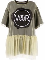 Viktor & Rolf robe superposée à logo imprimé - Jaune - thumbnail