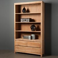 Tower Living Boekenkast Corona Teak, 210 x 120cm - Bruin