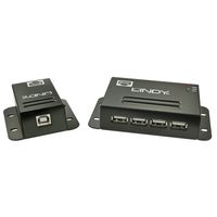 Lindy 42681 Network transmitter & receiver Zwart netwerkextender