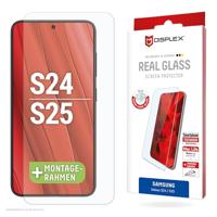 Displex Tempered Glass 2D / Clear (10H) for Samsung Galaxy S24, Eco Mounting Frame, Tempered Glass, Scratch-Resistant Protective Film, Case-Friendly