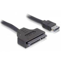 DeLOCK SATA cable, 0.5m SATA-kabel 0,5 m eSATAp Zwart - thumbnail