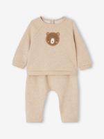 Set sweater en broek baby gemêleerd beige