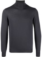 Drumohr roll-neck merino wool jumper - Bleu