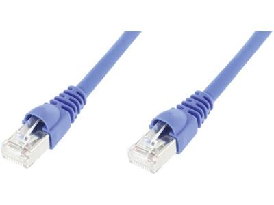 Telegärtner L00006D0093 RJ45 Netwerk Aansluitkabel CAT 5e F/UTP 50.00 m Blauw Vlambestendig, Snagless