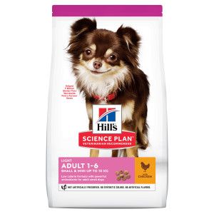 Hill&apos;s Adult Light Small & Mini met kip hondenvoer 2 x 6 kg