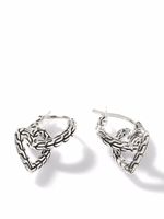 John Hardy boucles d'oreilles pendantes Classic Chain Manah Heart - Argent