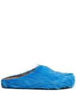 Marni chaussons Fussbett Sabot en raphia - Bleu