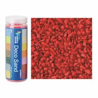 Grof decoratie zand/kiezels rood 500 gram - thumbnail