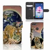Huawei P Smart Telefoonhoesje met Pasjes Roofdieren