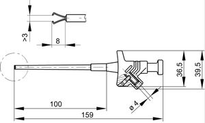 SKS Hirschmann KLEPS 30 rt Fijn-krokodilklem Steekaansluiting 4 mm CAT I Rood