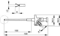 SKS Hirschmann KLEPS 30 rt Fijn-krokodilklem Steekaansluiting 4 mm CAT I Rood - thumbnail