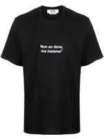 MSGM t-shirt à slogan imprimé - Noir