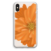 Orange Ellila flower: iPhone X Transparant Hoesje - thumbnail