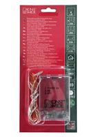 Konstsmide, 1460-880, micro-led-lichtsnoer, 6-uurs timer, 20 amberkleurige diodes, werkt op batterijen, binnen, messingkleurige draad