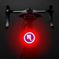 3664 Creatief fietsachterlicht IPX2 Waterdicht Klein fiets LED Licht Ondersteuning USB Opladen voor Buiten Fietsen - Scorpio - thumbnail